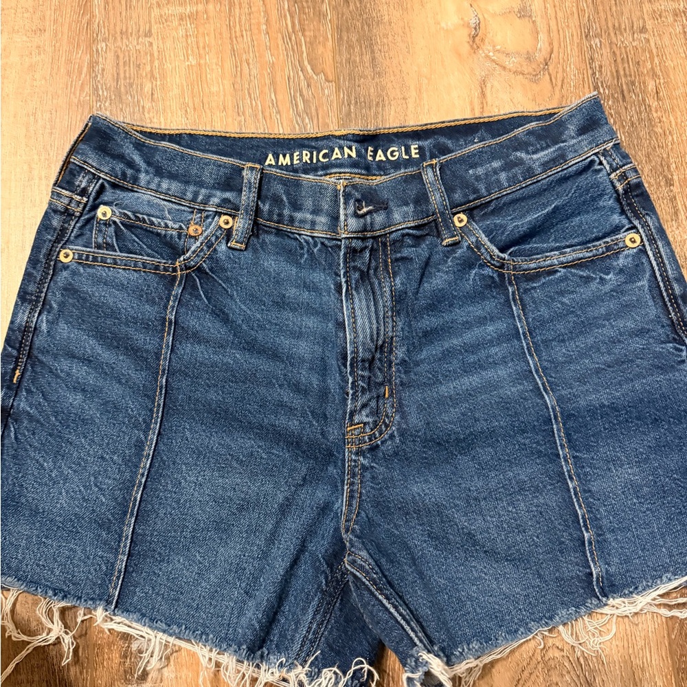 American Eagle Outfitters Women's Dark Blue Jean Shorts